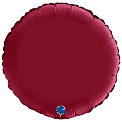 Cherry Red Satin Round Foil Balloon (18