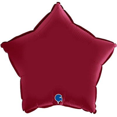 Cherry Red Satin Star Foil Balloon (18