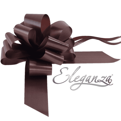 Chocolate Pull Bow 50mm Poly (Eleganza Pullbow) 20pc
