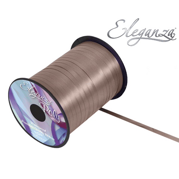 Eleganza Chocolate Balloon Ribbon - 500 yard x 5mm curling ribbon for balloons.