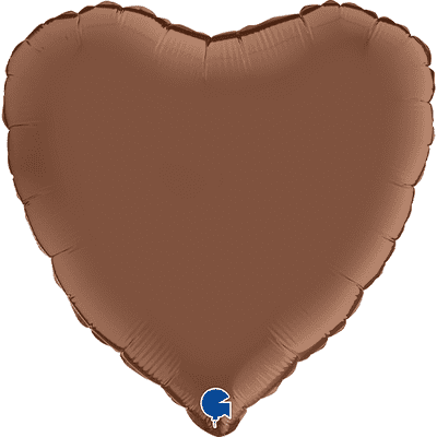 Chocolate Satin Heart Foil Balloon (18
