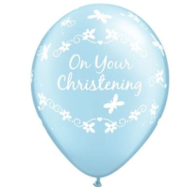 Christening Butterflies (Blue) - 11 Inch Balloons 6pcs