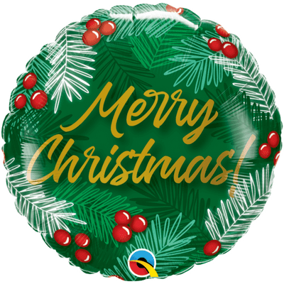 Christmas Foil Balloon - Christmas Greens & Berries (18