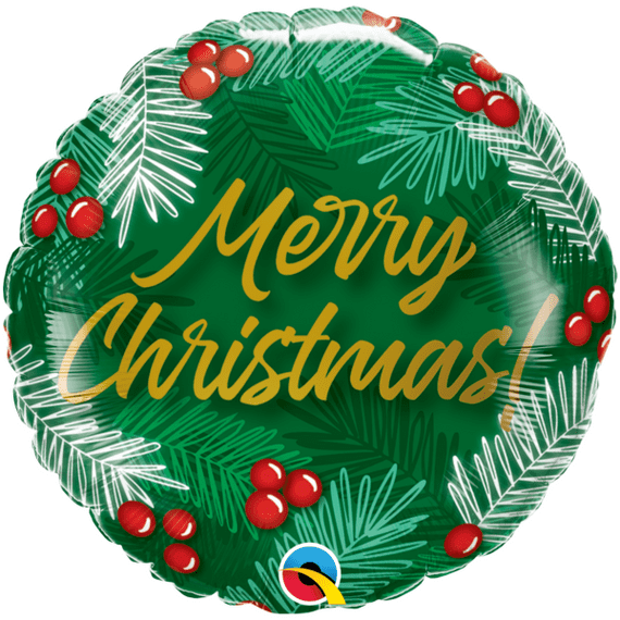 Christmas Foil Balloons | Christmas Greens & Berries | Free Delivery