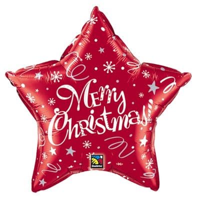 Christmas Foil Balloon - Christmas Red Star (20