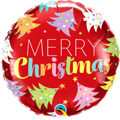 Christmas Foil Balloon - Christmas Trees Red (18