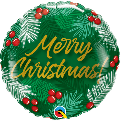 Christmas Greens & Berries Foil Balloon (9