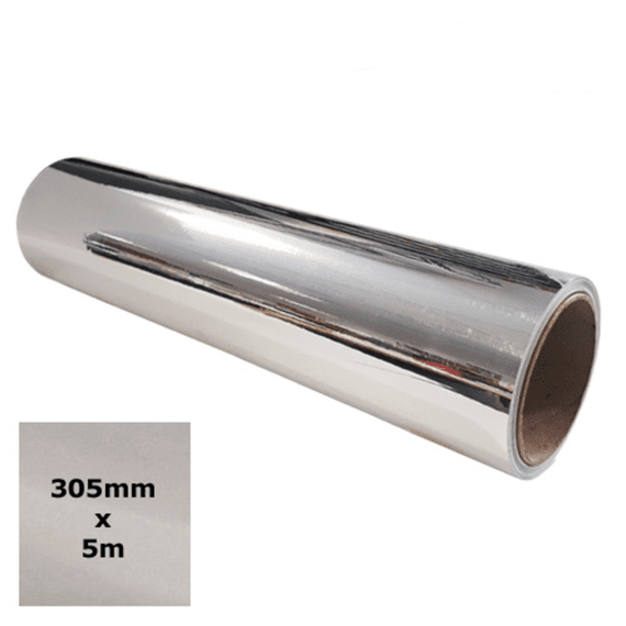 Chrome Vinyl - Metallic Silver 5m roll - Ritrama 305mm