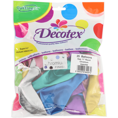 Chromium Assortment 11 inch Balloons - Decotex 11