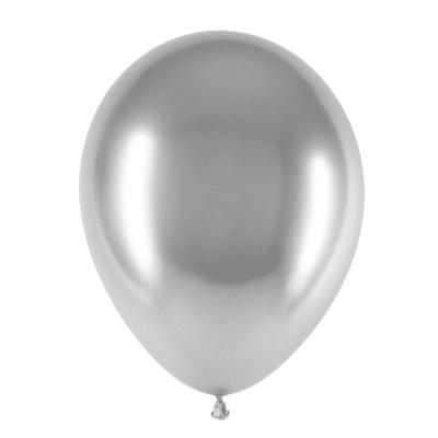 Chromium Silver 11 inch Balloons - Decotex 11