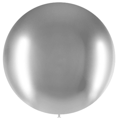 Chromium Silver 18 inch Balloons - Decotex 18