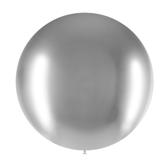 Decotex Chromium Silver 24 inch Balloons - 24
