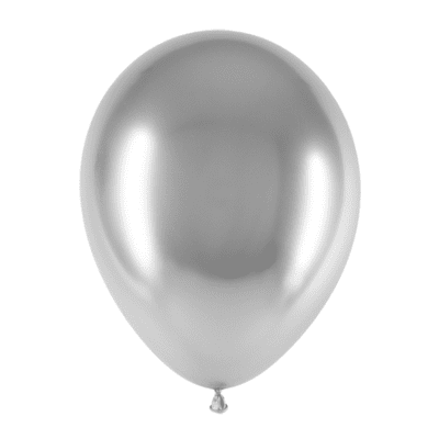 Chromium Silver 5 inch Balloons - Decotex 5