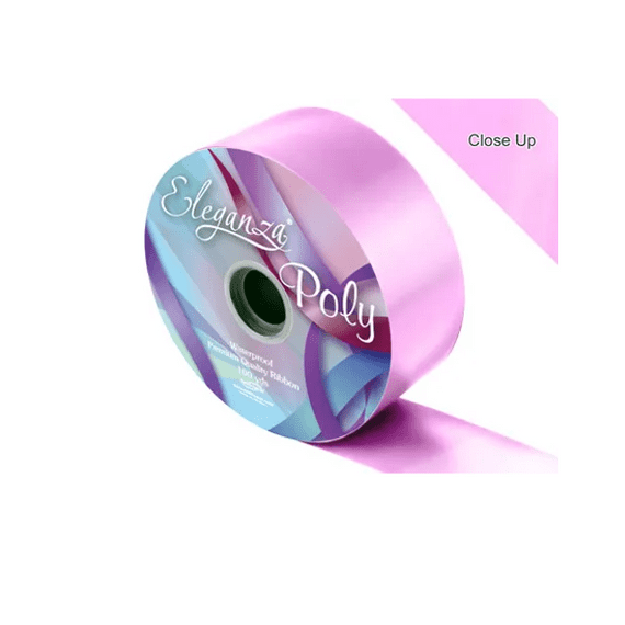 Classic Pink Poly Ribbon 50mm x  91m | Free Delivery