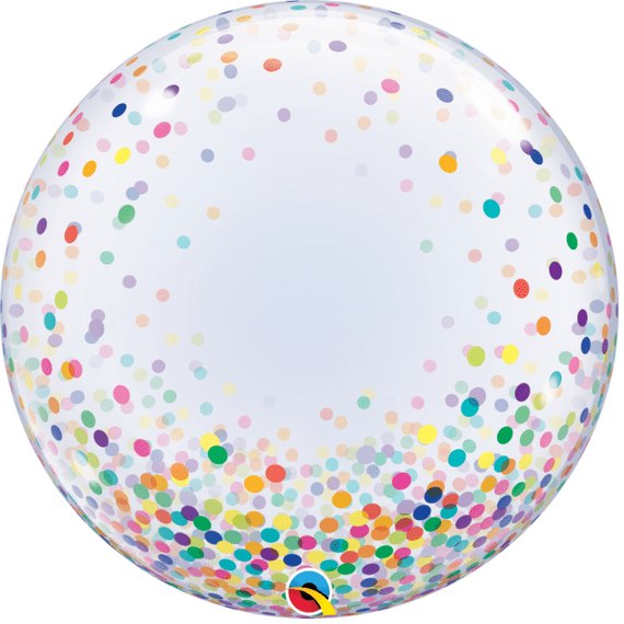 Colourful Confetti Dots Bubble Balloon | Free Delivery Available