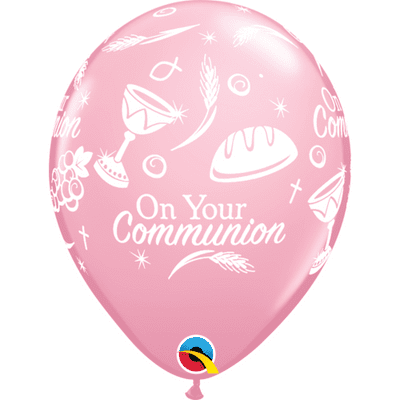 Communion Symbols (Pink) - 11 Inch Balloons 6pcs
