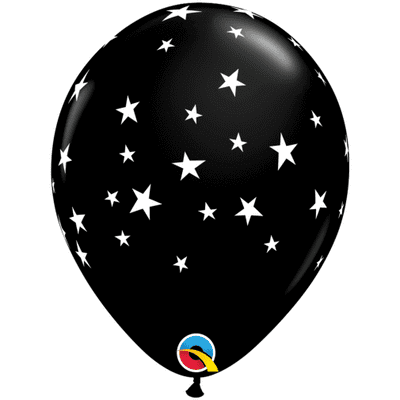 Contempo Stars Balloons (Black) - 11 Inch Balloons 25pcs