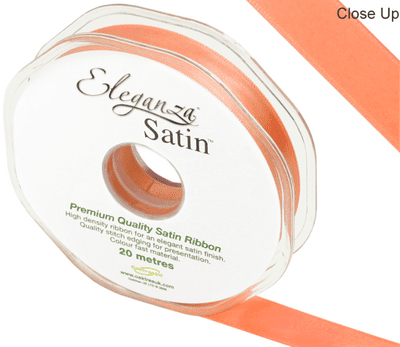 Coral Double Faced Satin Ribbon 15mm x 20m (Eleganza) 1pc