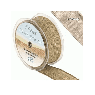 Country Hessian Natural Ribbon 38mm x 10m (Eleganza) 1pc