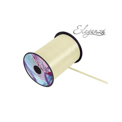 Cream Ribbon for Balloons (Eleganza 500 yards x 5mm) 1pc