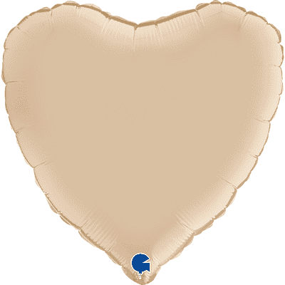 Cream Satin Heart Foil Balloon (18