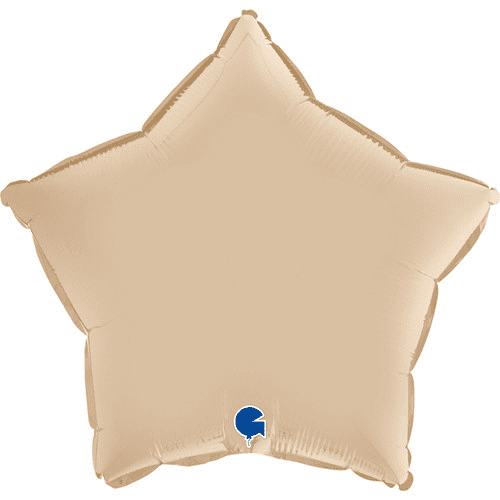 Cream Satin Star Foil Balloon - 18