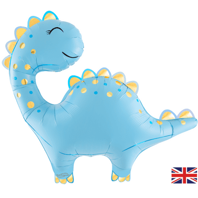 Cute Dino Blue Large Foil Balloon 1pc (Oaktree 34