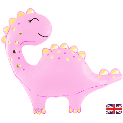 Cute Dino Pink Large Foil Balloon 1pc (Oaktree 34