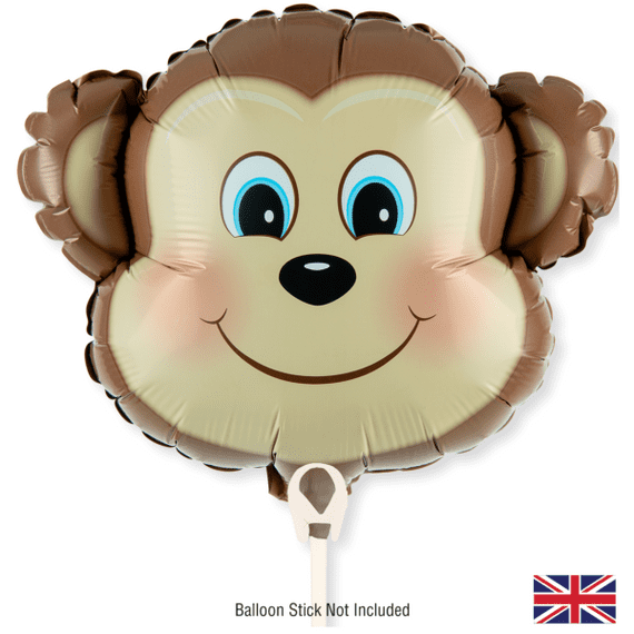 Cute Monkey Small Foil Balloon (10