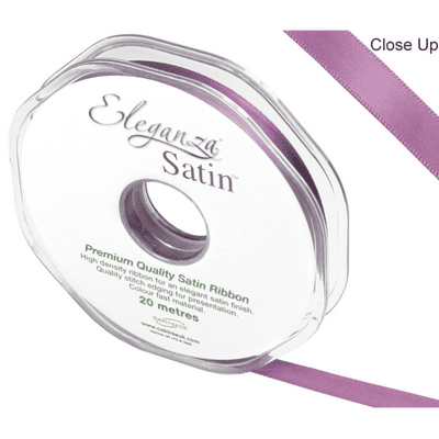 Damson Double Faced Satin Ribbon 10mm x 20m (Eleganza) 1pc