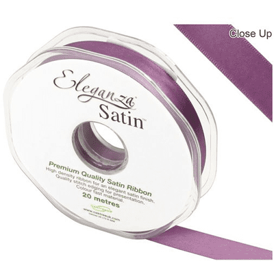 Damson Double Faced Satin Ribbon 15mm x 20m (Eleganza) 1pc