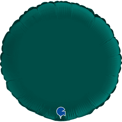 Dark Teal Satin Round Foil Balloon (18