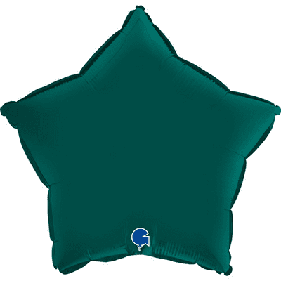 Dark Teal Satin Star Foil Balloon (18