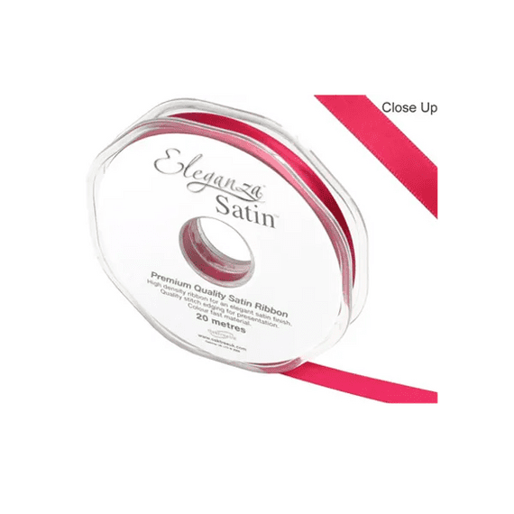 Deep Cerise Double Faced Satin Ribbon 10mm x 20m | Free Delivery