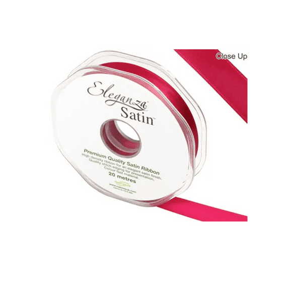 Deep Cerise Double Faced Satin Ribbon 15mm x 20m | Free Delivery