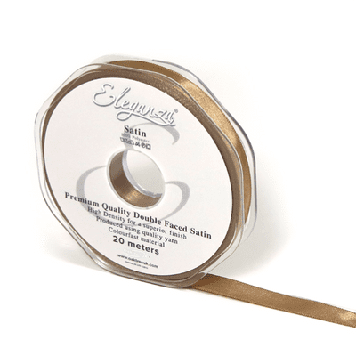 Deep Rose Gold Double Faced Satin Ribbon 10mm x 20m (Eleganza) 1pc