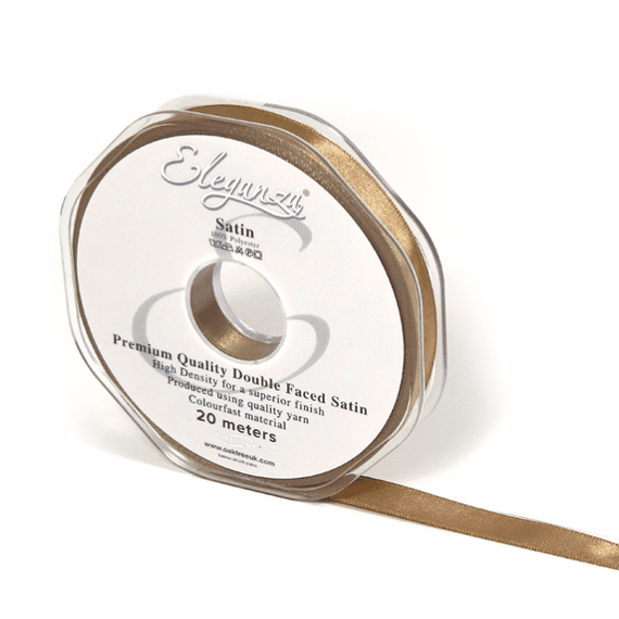 Deep Rose Gold Double Faced Satin Ribbon 10mm x 20m | Free Delivery