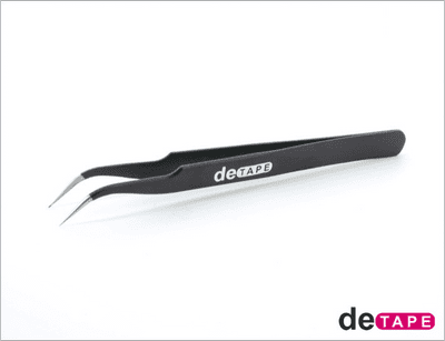 DeTape Bent Nose Tweezers 1pc