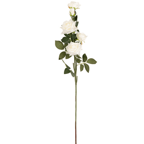 White Diana Rose Spray 91cm | Eleganza Artificial Flowers