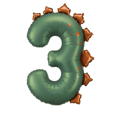 Dinosaur Number 3 Balloon - 36