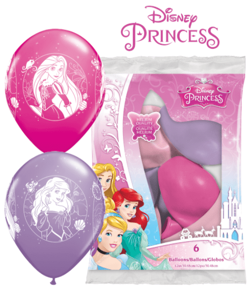 Disney Princess Latex Balloons | 6pcs | Free Delivery
