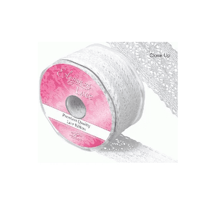 Eleganza Lace Chatsworth White 50mm x 10m (Eleganza) 1pc