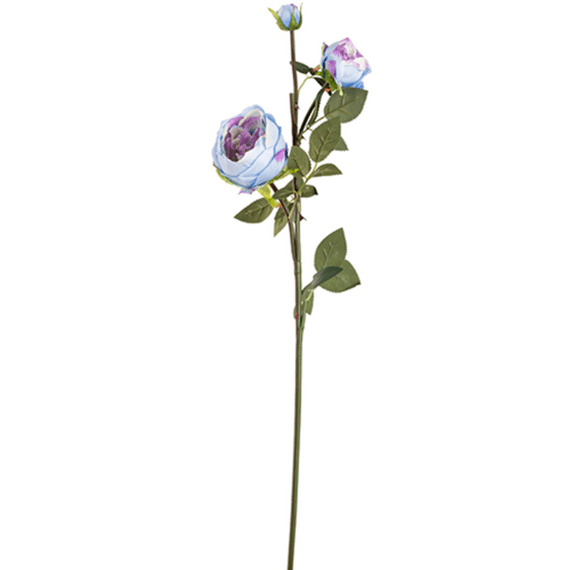 Blue Elizabeth Garden Rose Spray 75cm | Eleganza Artificial Flowers