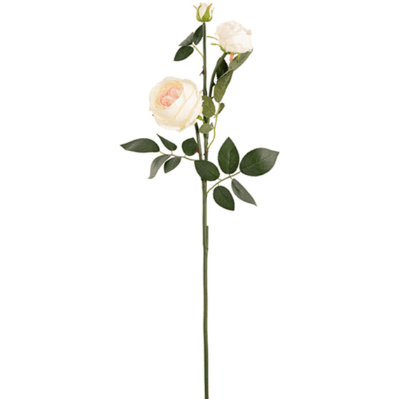 Cream Pink Elizabeth Garden Rose Spray 75cm | Eleganza Artificial Flowers