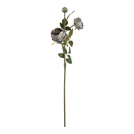 Grey Elizabeth Garden Rose Spray 75cm | Eleganza Artificial Flowers