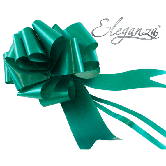 Emerald Green Poly Pull Bow 50mm | Free Delivery