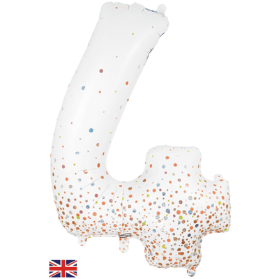Fizz Holographic Rose Gold Number 4 Balloon - Foil Number Balloon 1pc (34