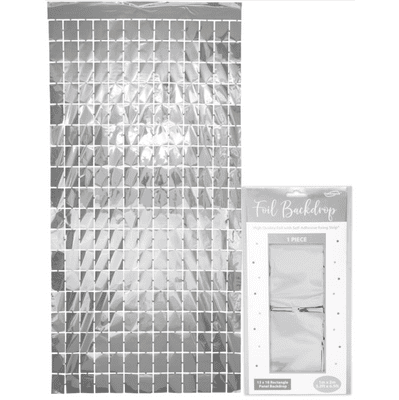 Foil Backdrop - Metallic Silver (1m x 2m)