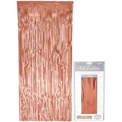 Foil Door Curtain - Matte Metallic Rose Gold (0.90m x 2.40m)