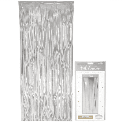 Foil Door Curtain - Matte Metallic Silver (0.90m x 2.40m)